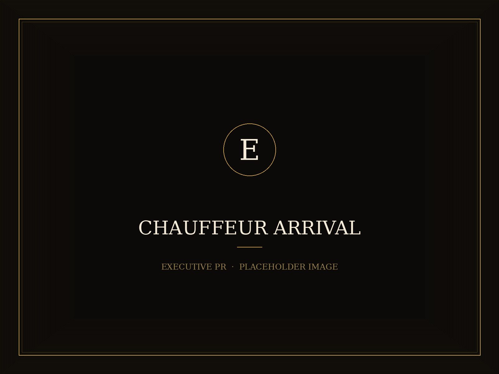 A chauffeur in formal attire opening the rear door of a black luxury vehicle at a venue entrance