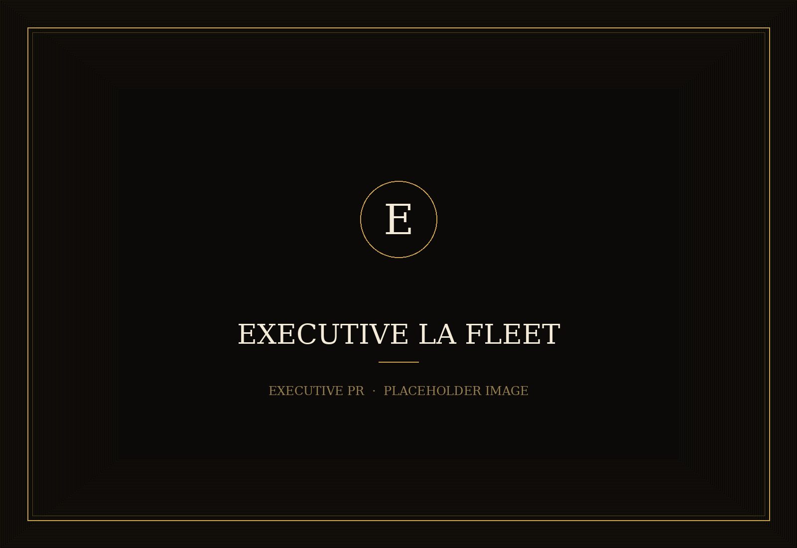 A fleet of black luxury SUVs and a stretch limousine lined up for a VIP arrival