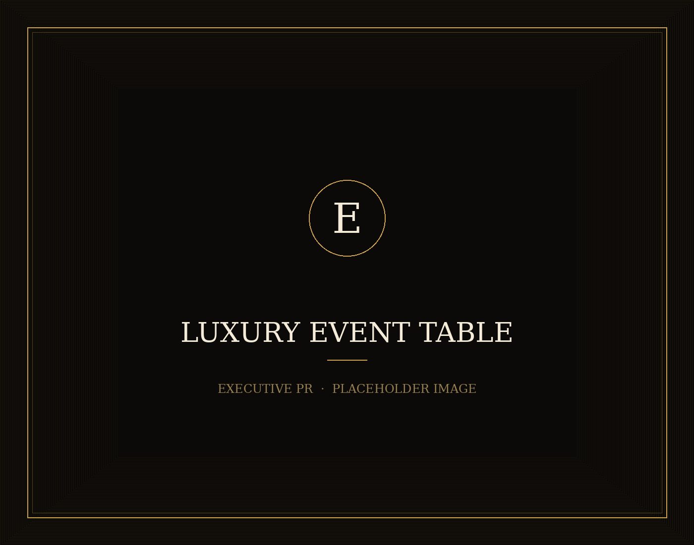 An elegantly set event table under warm lighting in a private hospitality space