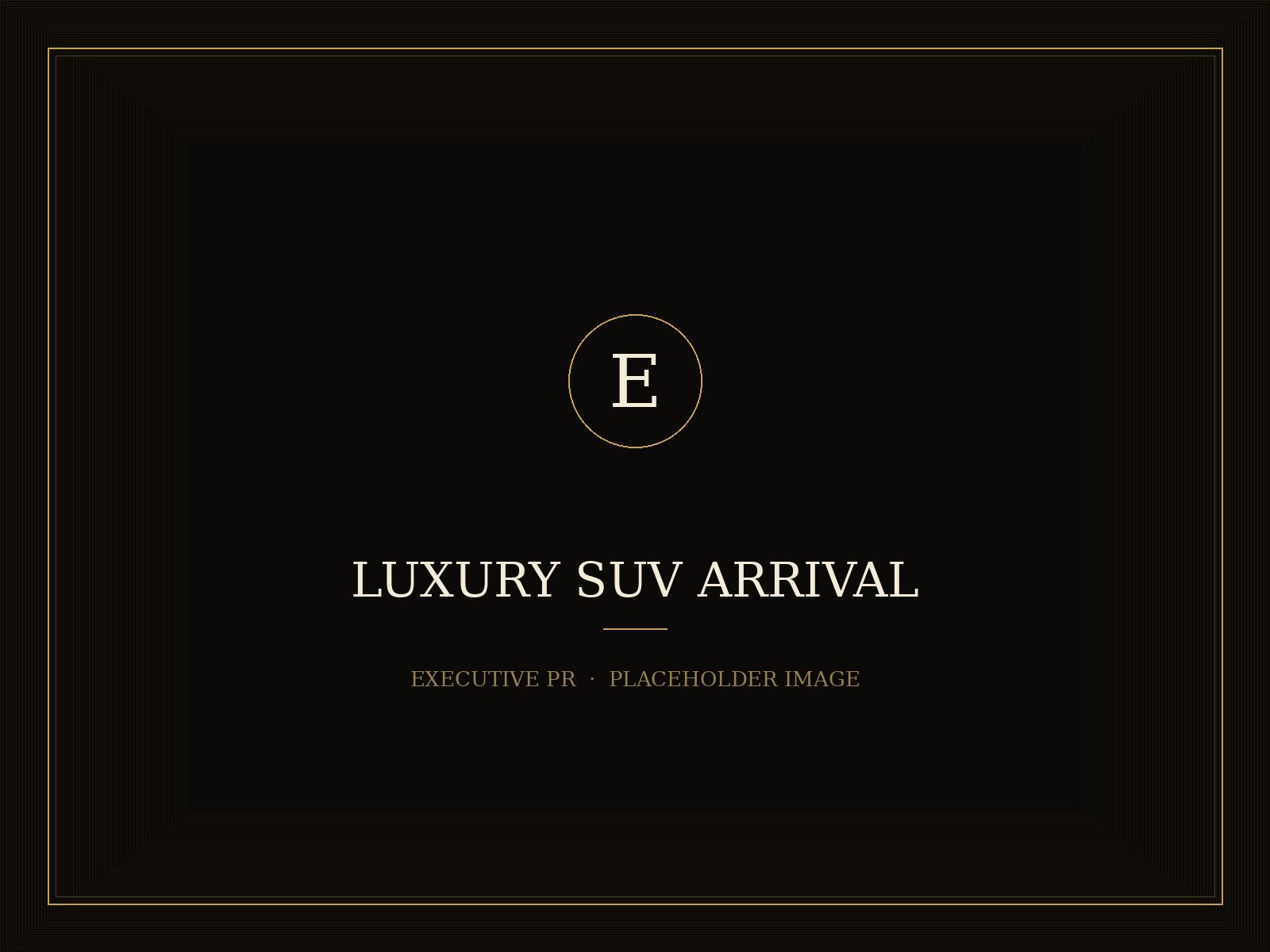 A black luxury SUV pulling up to a venue entrance for a VIP arrival